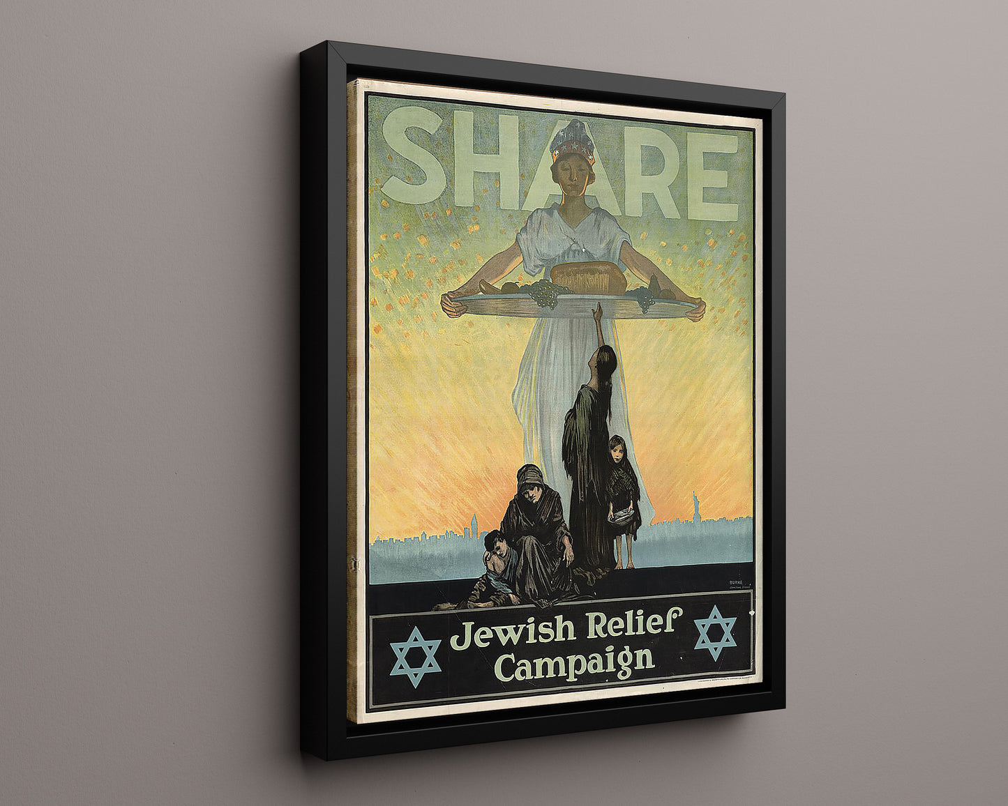 Vintage War Poster - Share in the Jewish Relief Campaign
