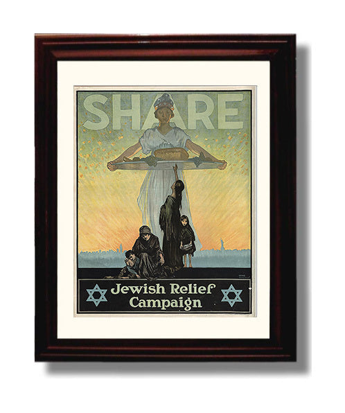 Vintage War Poster - Share in the Jewish Relief Campaign