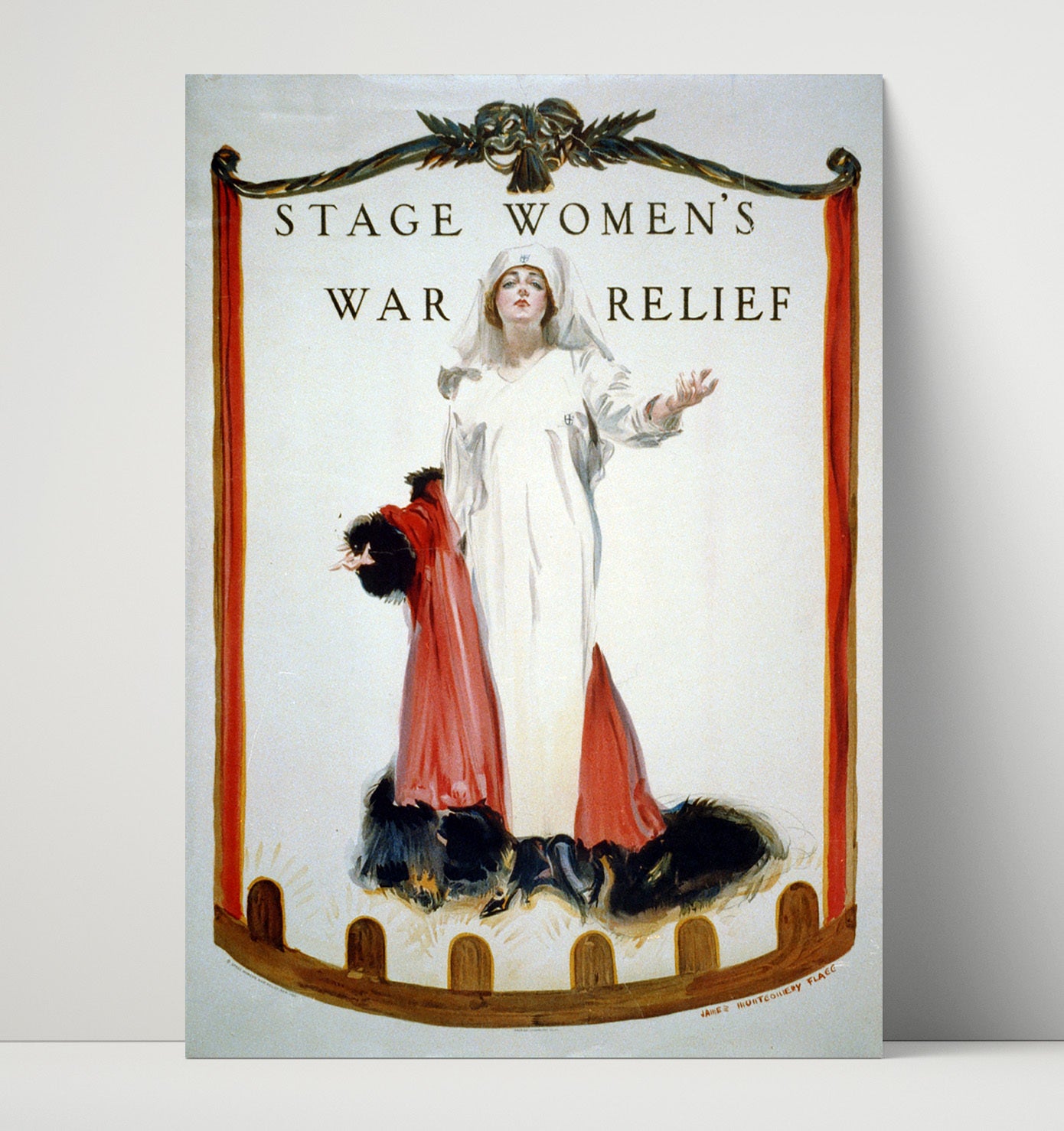 Stage Women's War Relief war poster wall art 16x20 Unframed Print