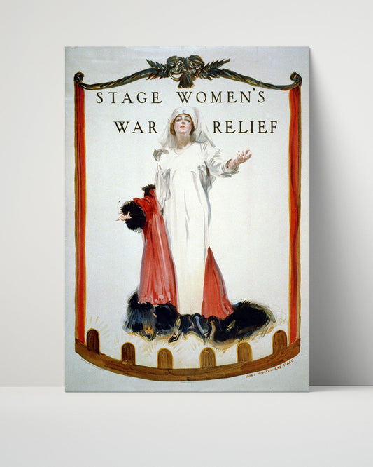 Vintage War Poster Unframed- Stage Womens War Relief