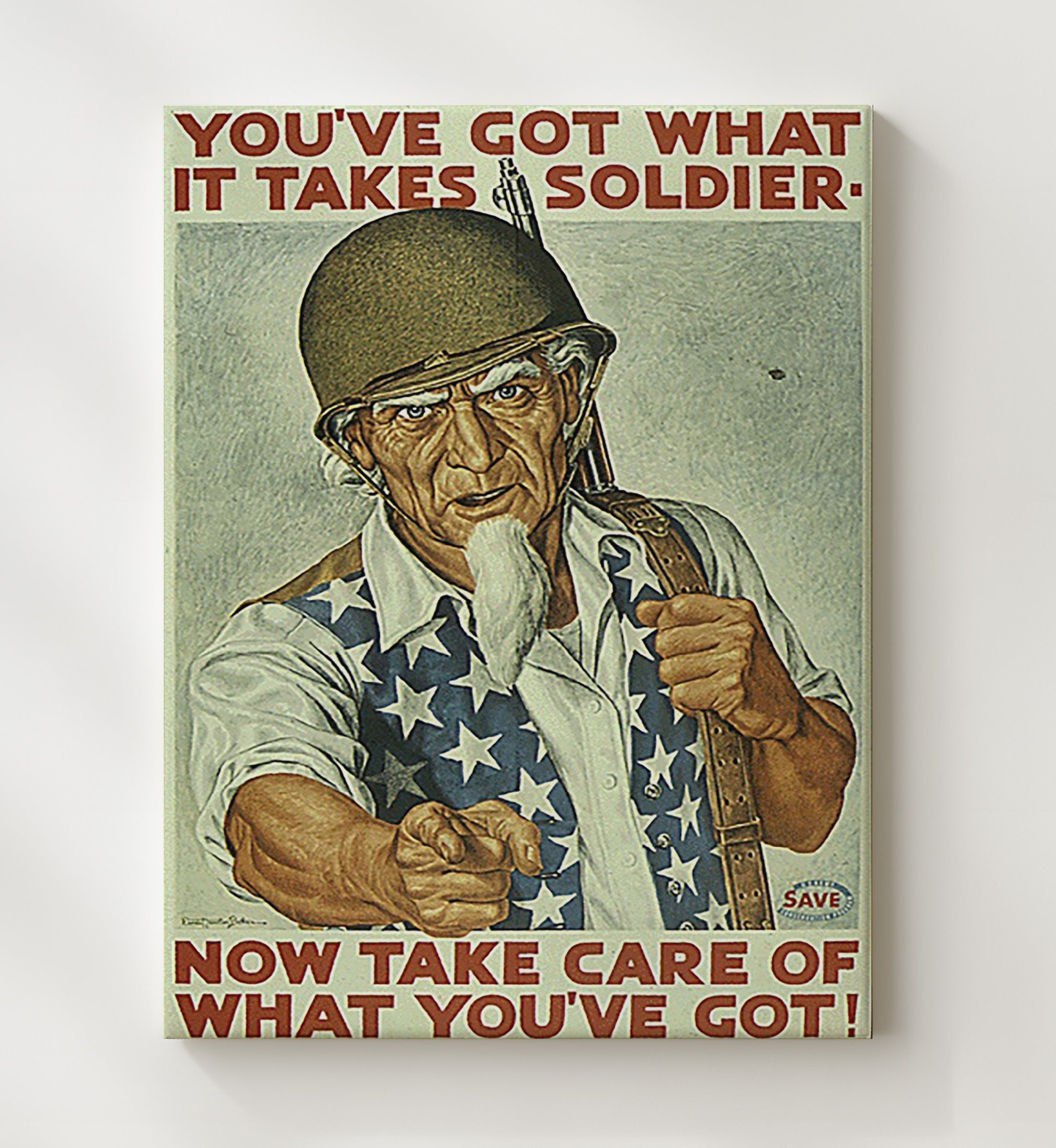 Take Care of What You've Got war poster wall art 20x24 Canvas