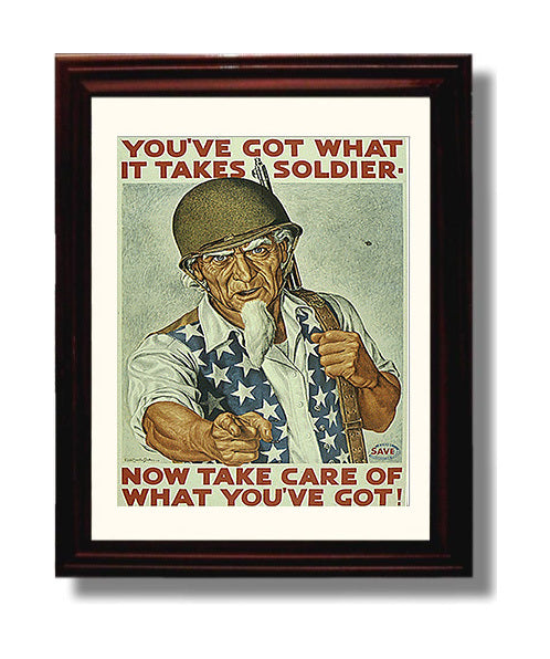 Vintage War Poster - Take Care of What Youve Got
