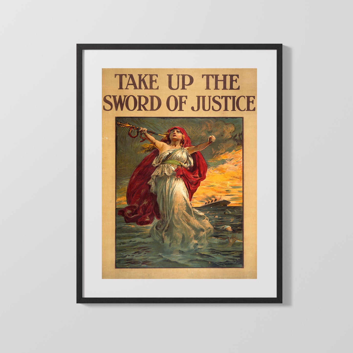 Vintage War Poster - Take Up The Sword of Justice