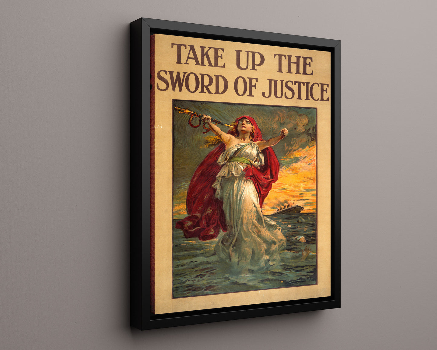 Vintage War Poster - Take Up The Sword of Justice