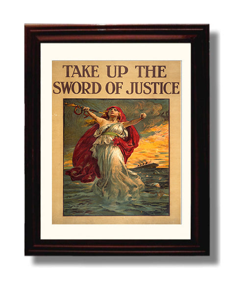 Vintage War Poster - Take Up The Sword of Justice