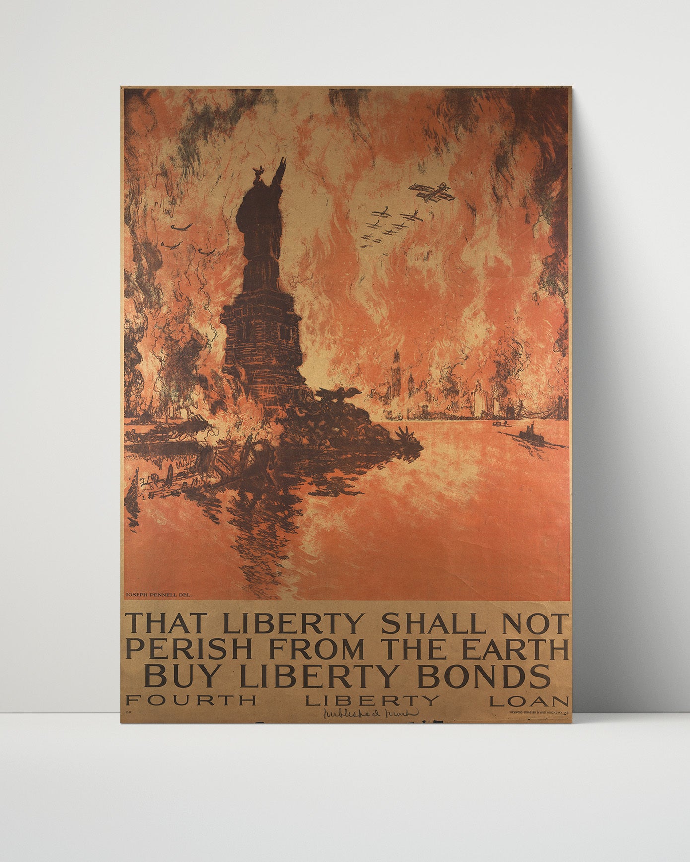 Vintage War Poster - That Liberty Shall Not Perish so Buy Liberty Bonds