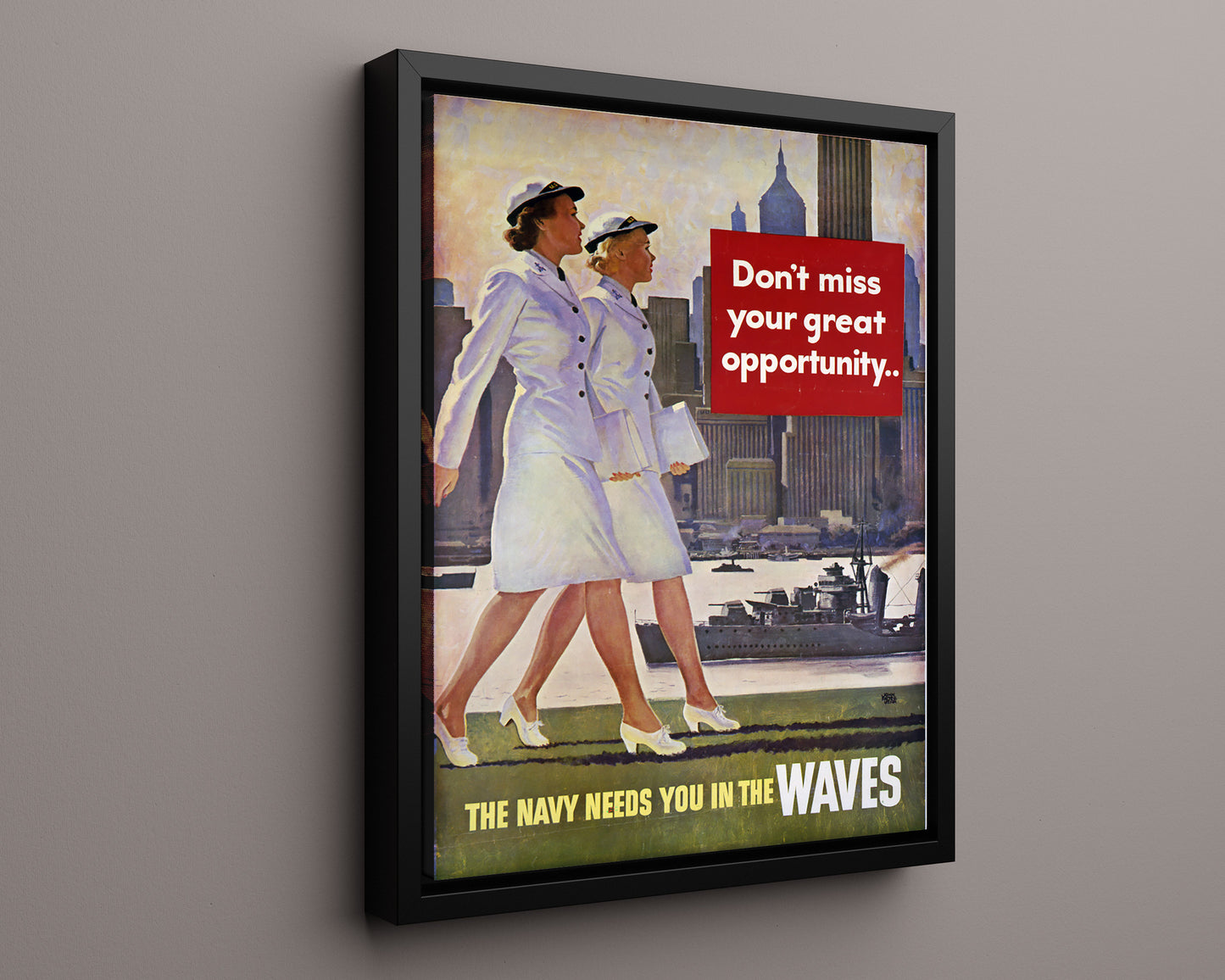 Vintage War Poster - The Navy Needs You In The Waves