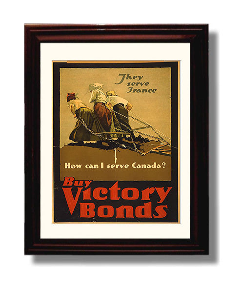 They Serve France war poster wall art 8x10 Beveled Frame