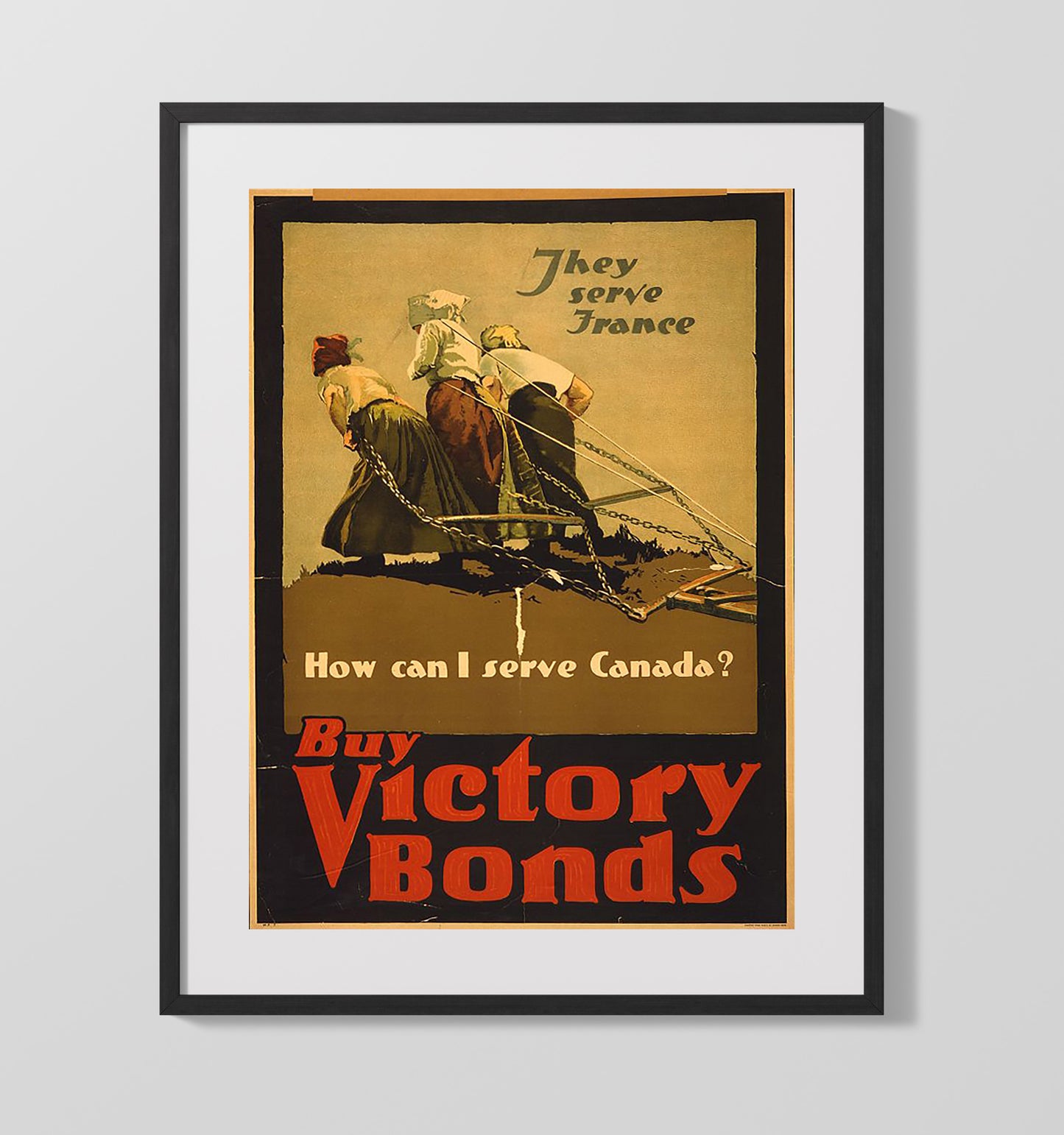 They Serve France war poster wall art 16x20 Gallery Frame