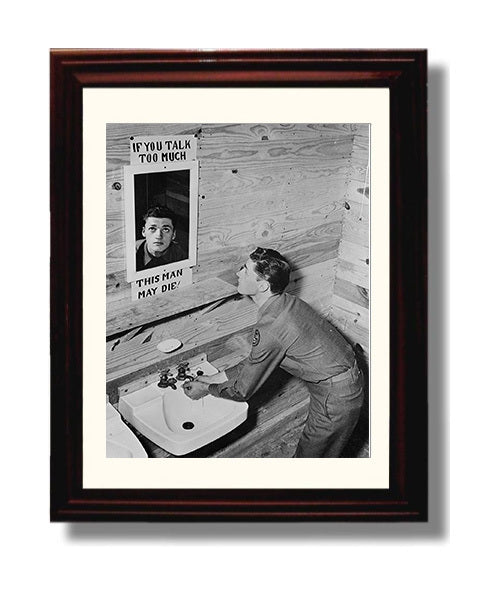 Vintage War Poster - This Man May Die