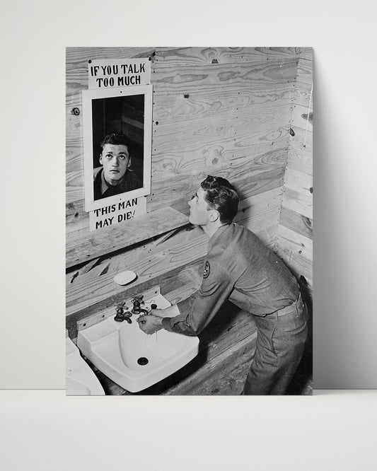 Vintage War Poster Unframed- This Man May Die