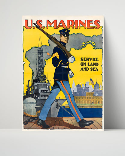 Vintage War Poster Unframed- Uncle Sam Is Calling You for the Navy