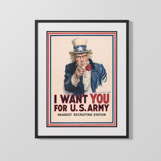 Vintage War Poster - Uncle Sam I Want You