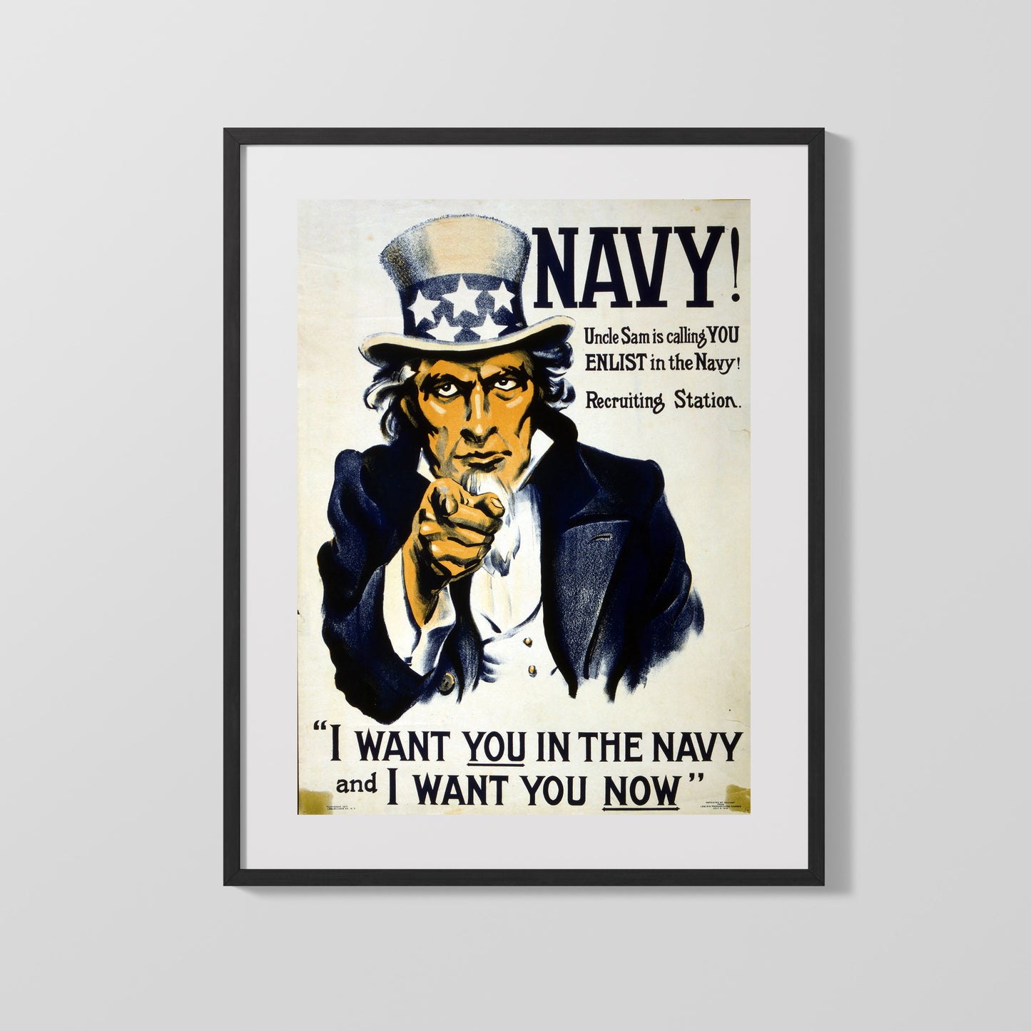 Vintage War Poster - Uncle Sam Is Calling You for the Navy