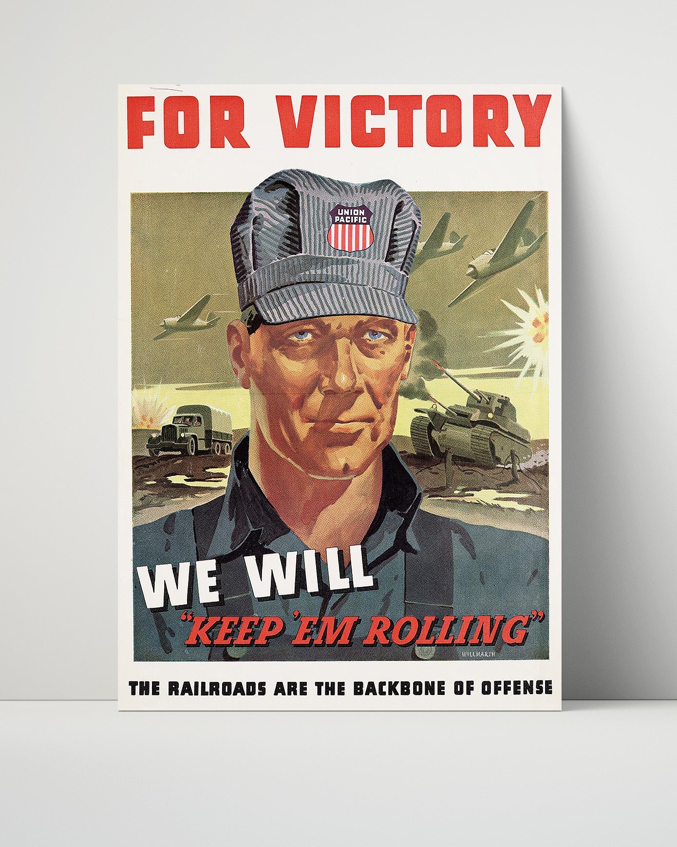 Vintage War Poster Unframed- United War Work Campaign to Keep Em Smiling