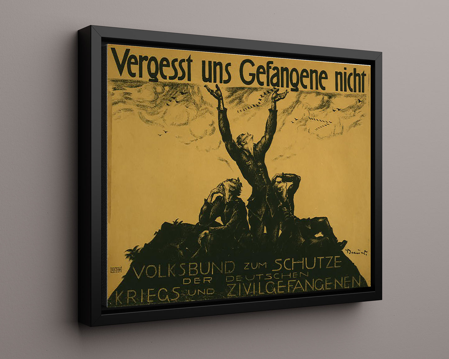 Vintage War Poster - Vergesst uns Gefangene Nicht - Dont forget the prisoners