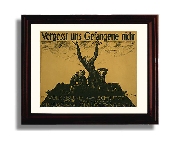 Vintage War Poster - Vergesst uns Gefangene Nicht - Dont forget the prisoners
