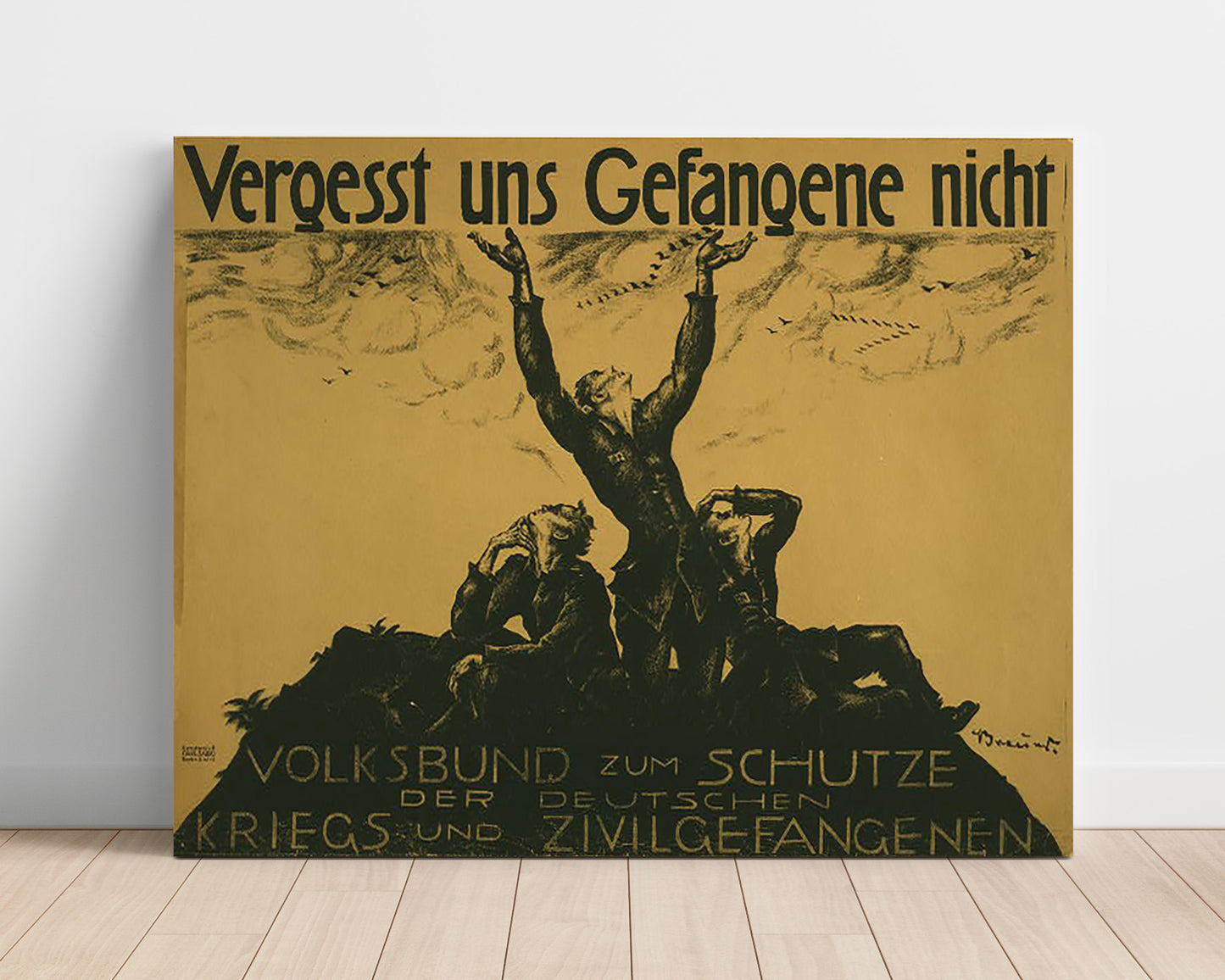 Vintage War Poster - Vergesst uns Gefangene Nicht - Dont forget the prisoners