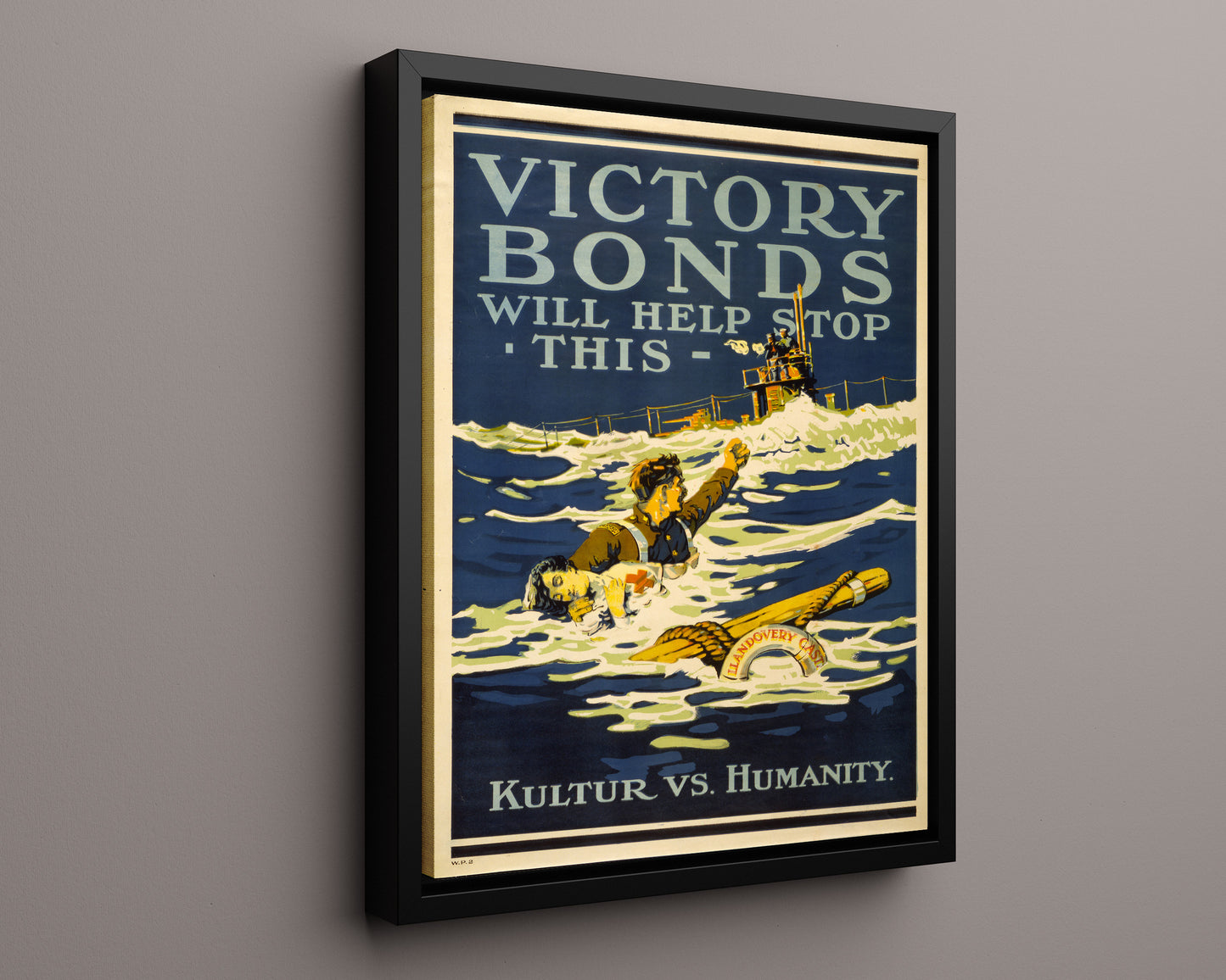 Vintage War Poster - Victory Bonds Will Stop This Kultur vs Humanity