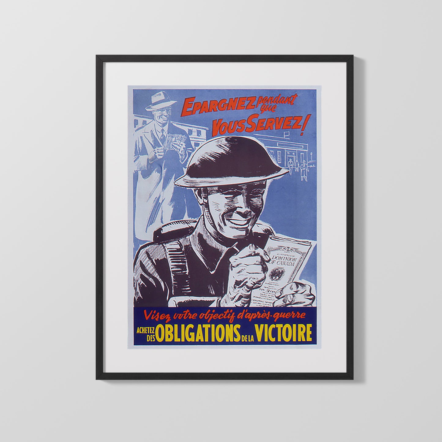 Vintage War Poster - Victory Loan - Achieve While You Serve