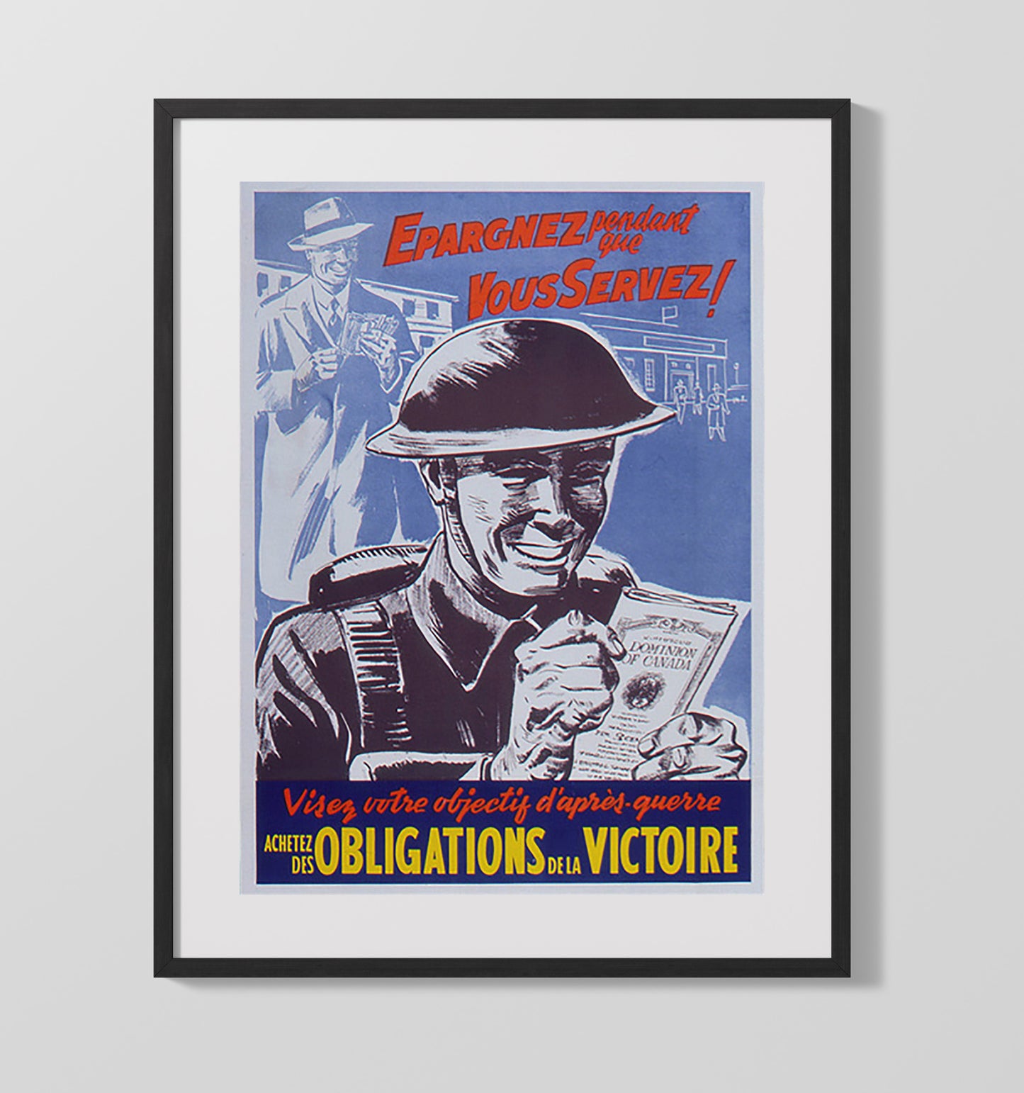 Victory Loan - Achieve While You Serve war poster wall art 16x20 Gallery Frame