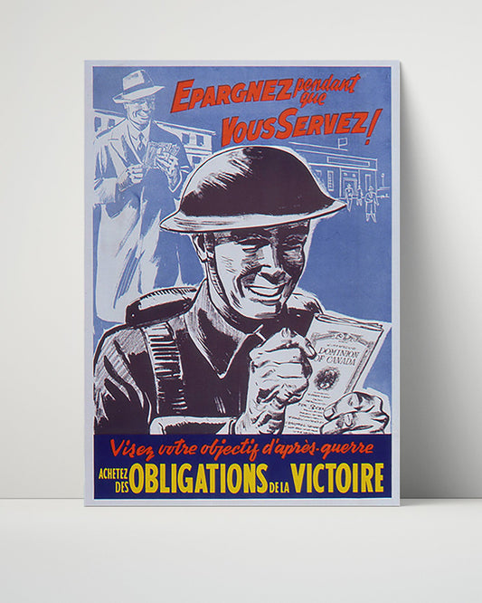 Vintage War Poster Unframed- Victory Loan - Achieve While You Serve