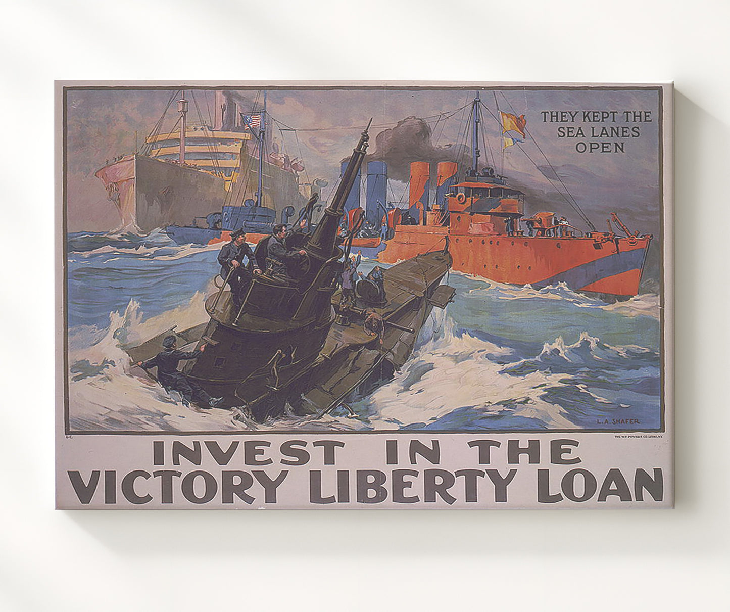 Victory Loan - Bank on Freedom war poster wall art 20x24 Canvas
