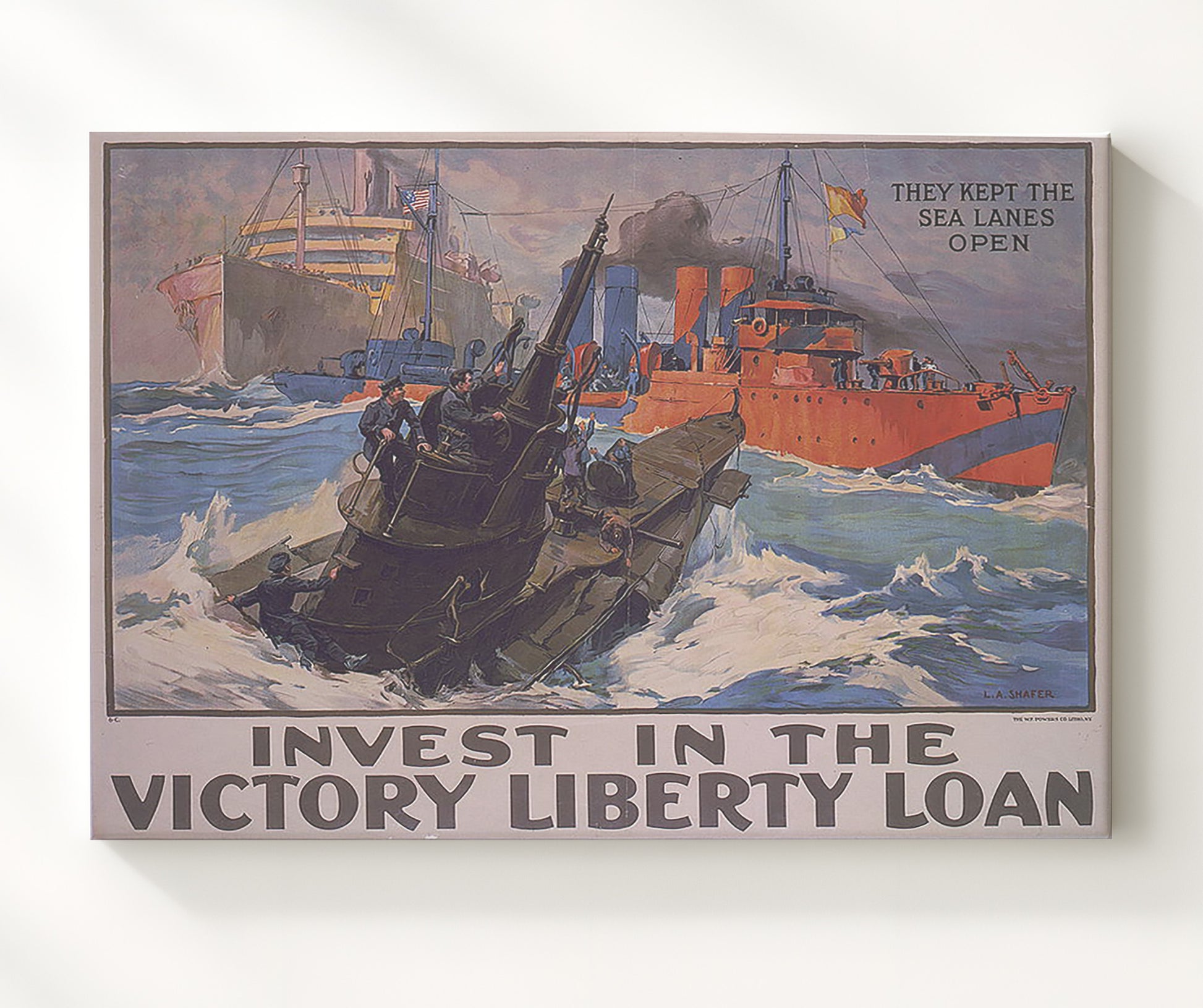 Victory Loan - Bank on Freedom war poster wall art 20x24 Canvas