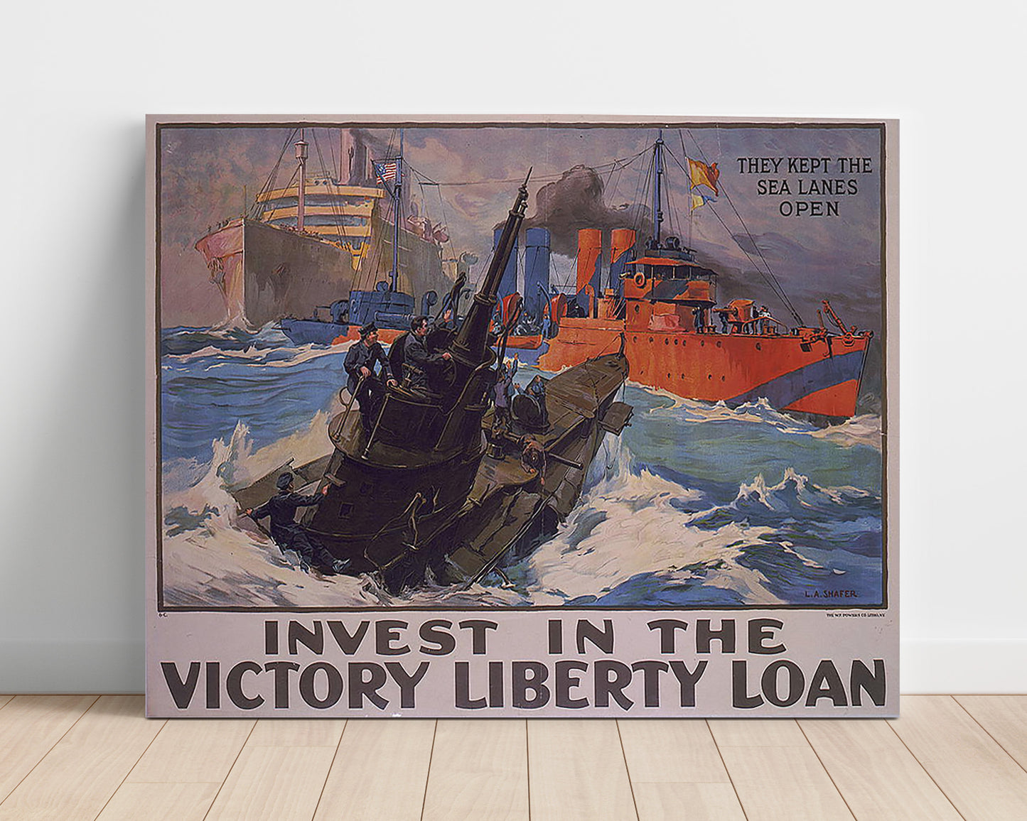 Vintage War Poster - Victory Loan - Bank on Freedom