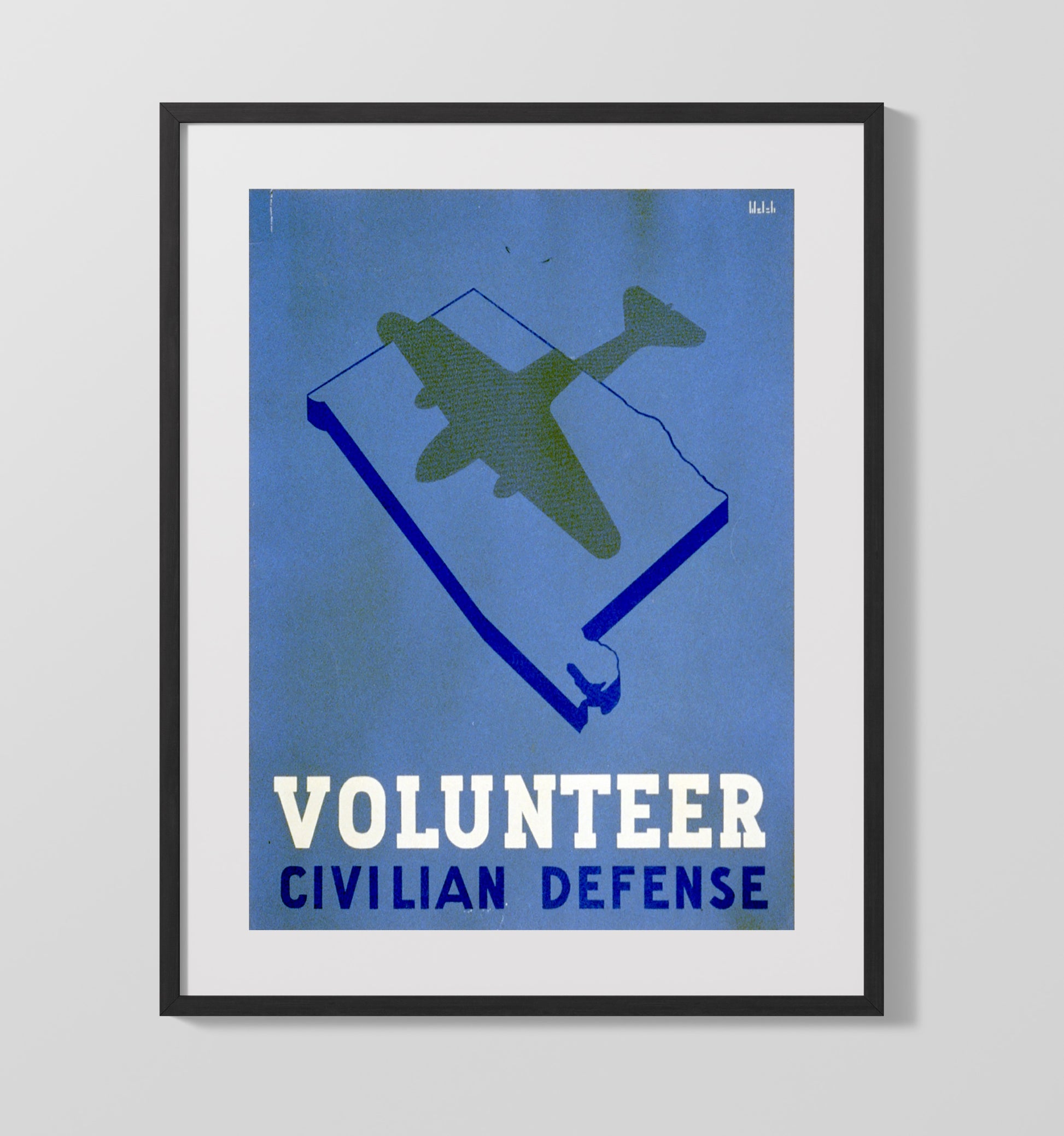 Volunteer Defense - Shadow Watch war poster wall art 16x20 Gallery Frame