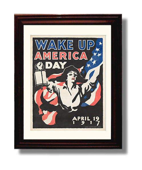 Vintage War Poster - Wake Up America Day - Lantern Call