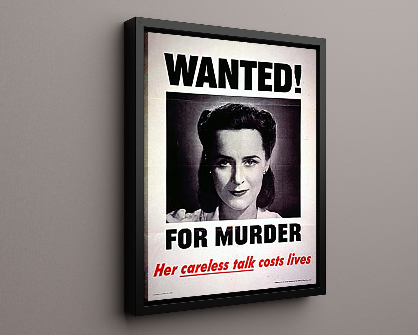 Vintage War Poster - Wanted for Murder - Loose Lips Doom