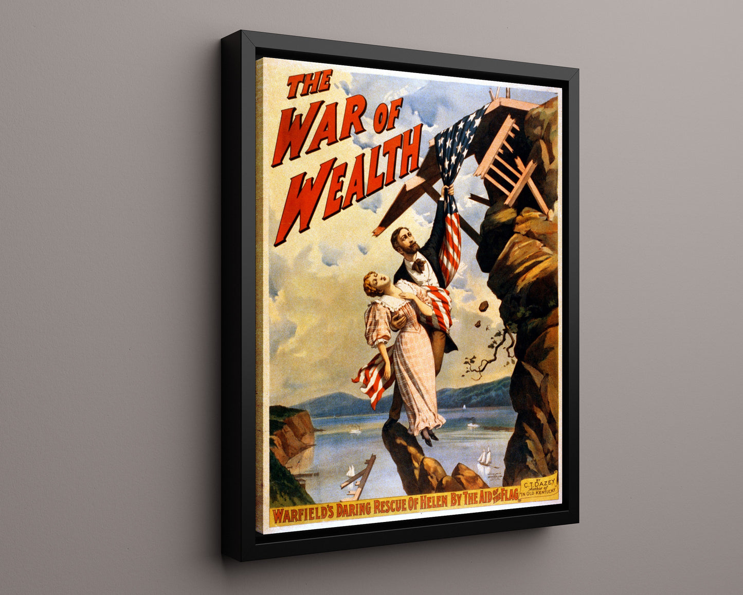 Vintage War Poster - Warning Axis - World in Danger