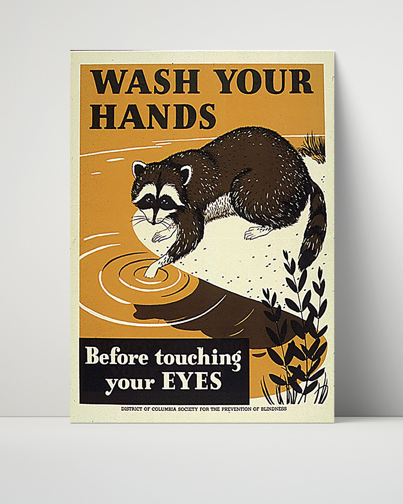Vintage War Poster - Wash Your Hands Health Poster