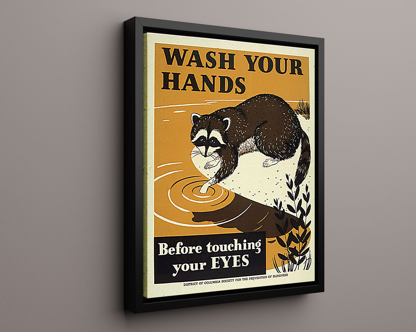 Vintage War Poster - Wash Your Hands Health Poster