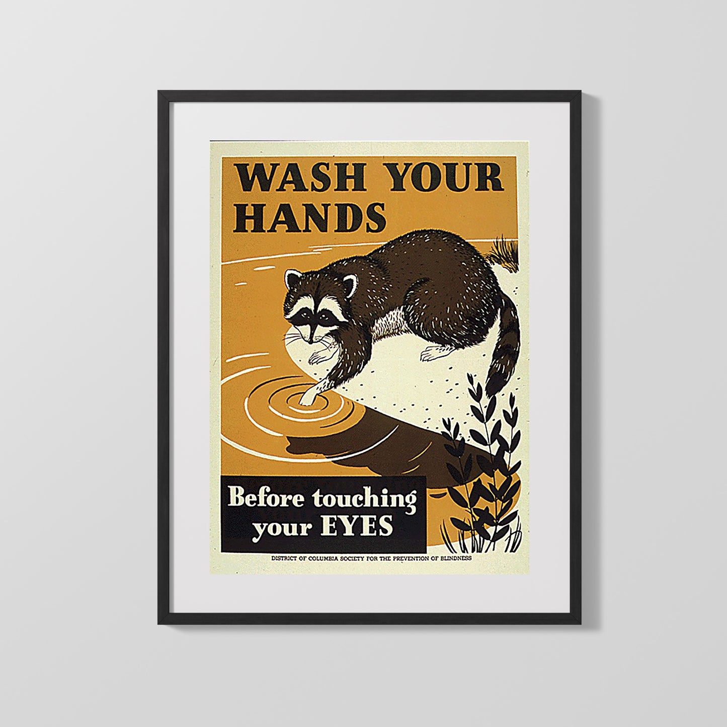 Vintage War Poster - Wash Your Hands Health Poster
