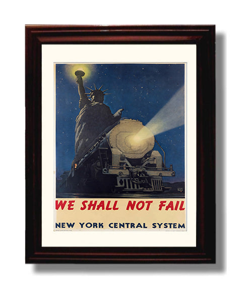 We Shall Not Fail - Liberty Express war poster wall art 8x10 Beveled Frame