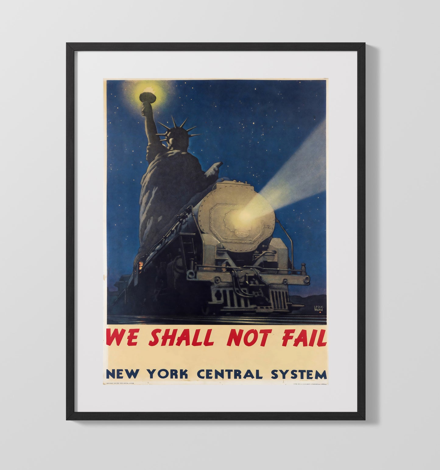 We Shall Not Fail - Liberty Express war poster wall art 16x20 Gallery Frame