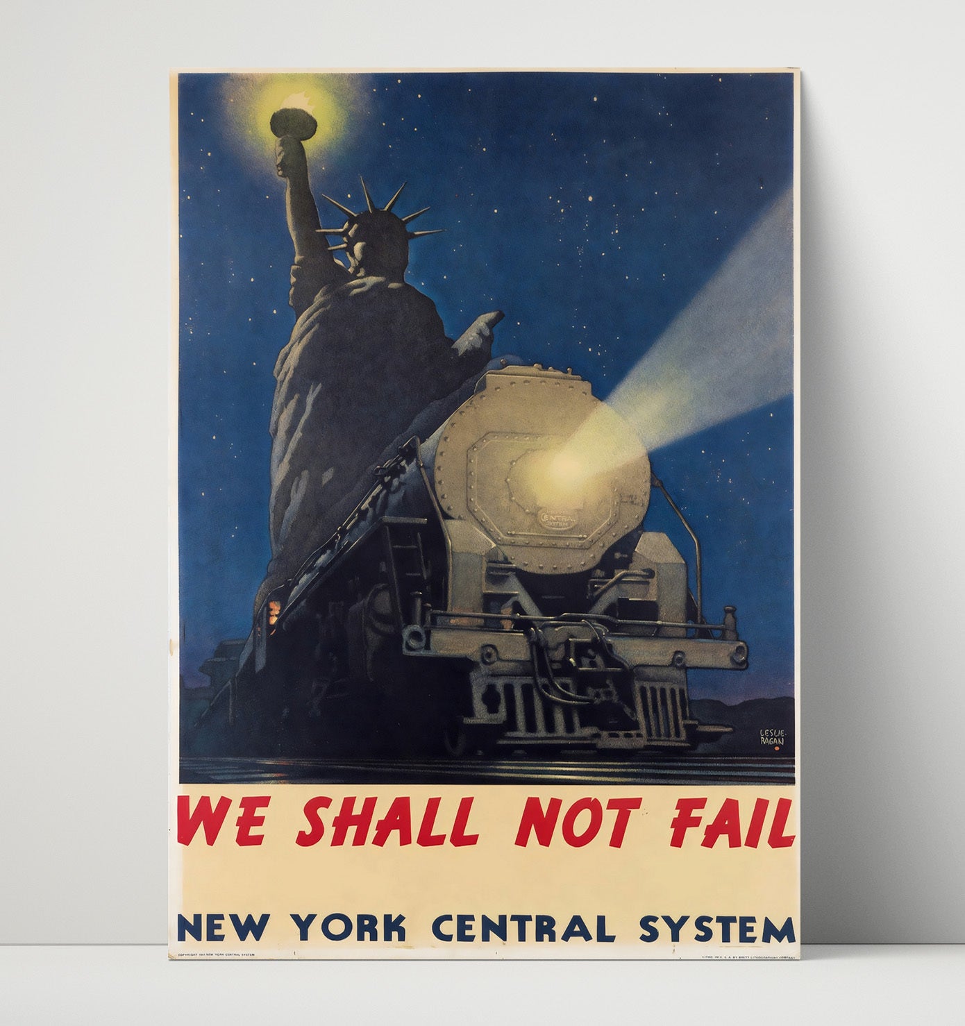 Vintage War Poster - We Shall Not Fail - Liberty Express Vintage War Wall Art - 16x20 Unframed Print