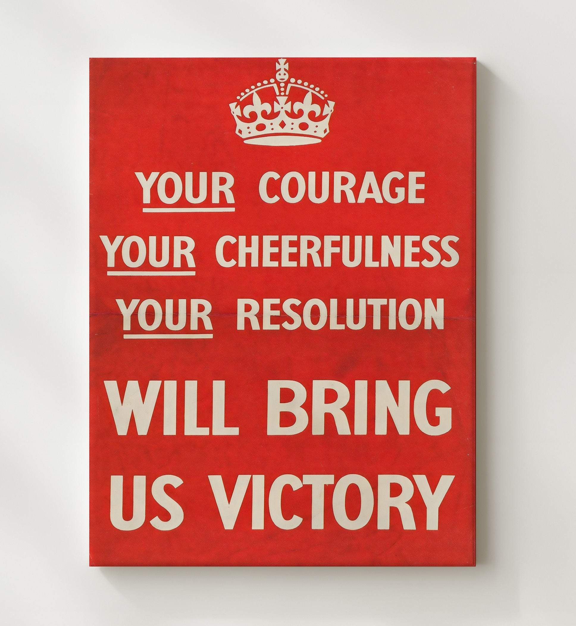 Will Bring Us Victory - Keep Calms Cousin war poster wall art 20x24 Canvas