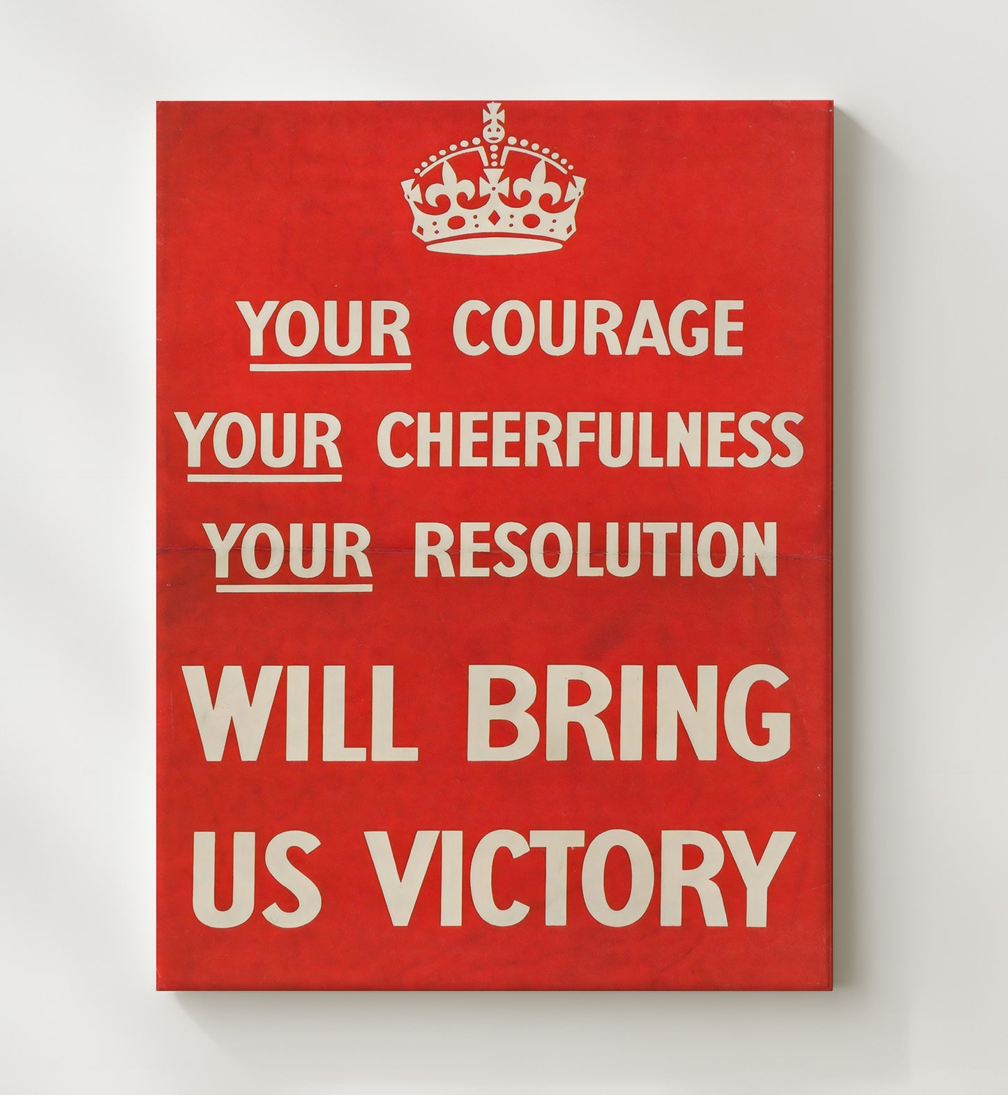 Will Bring Us Victory - Keep Calms Cousin vintage war canvas 20x24