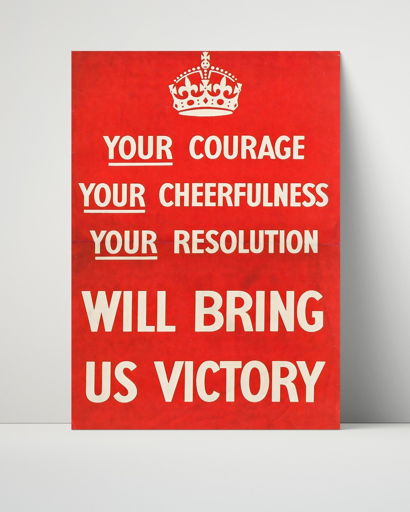 Vintage War Poster Unframed- Will Bring Us Victory - Keep Calms Cousin