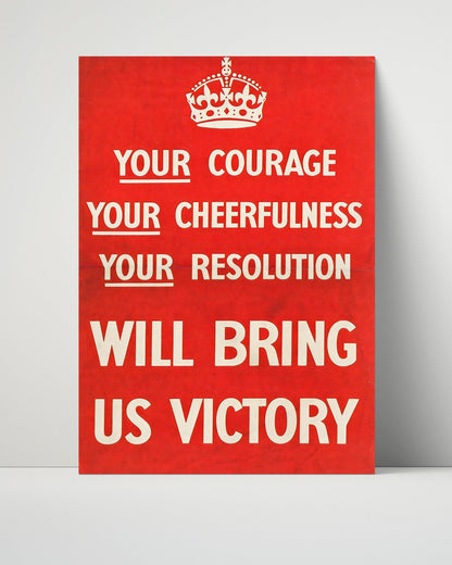 Vintage War Poster Unframed- Will Bring Us Victory - Keep Calms Cousin