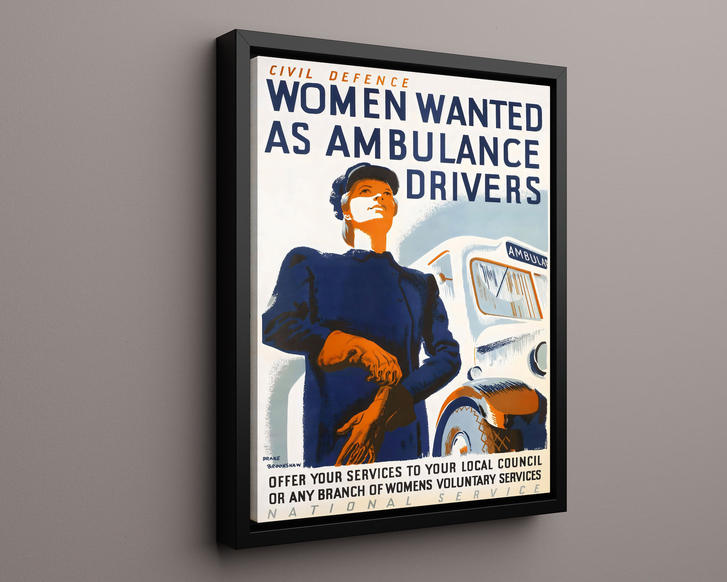 Vintage War Poster - Women Ambulance Drivers - Roll With It