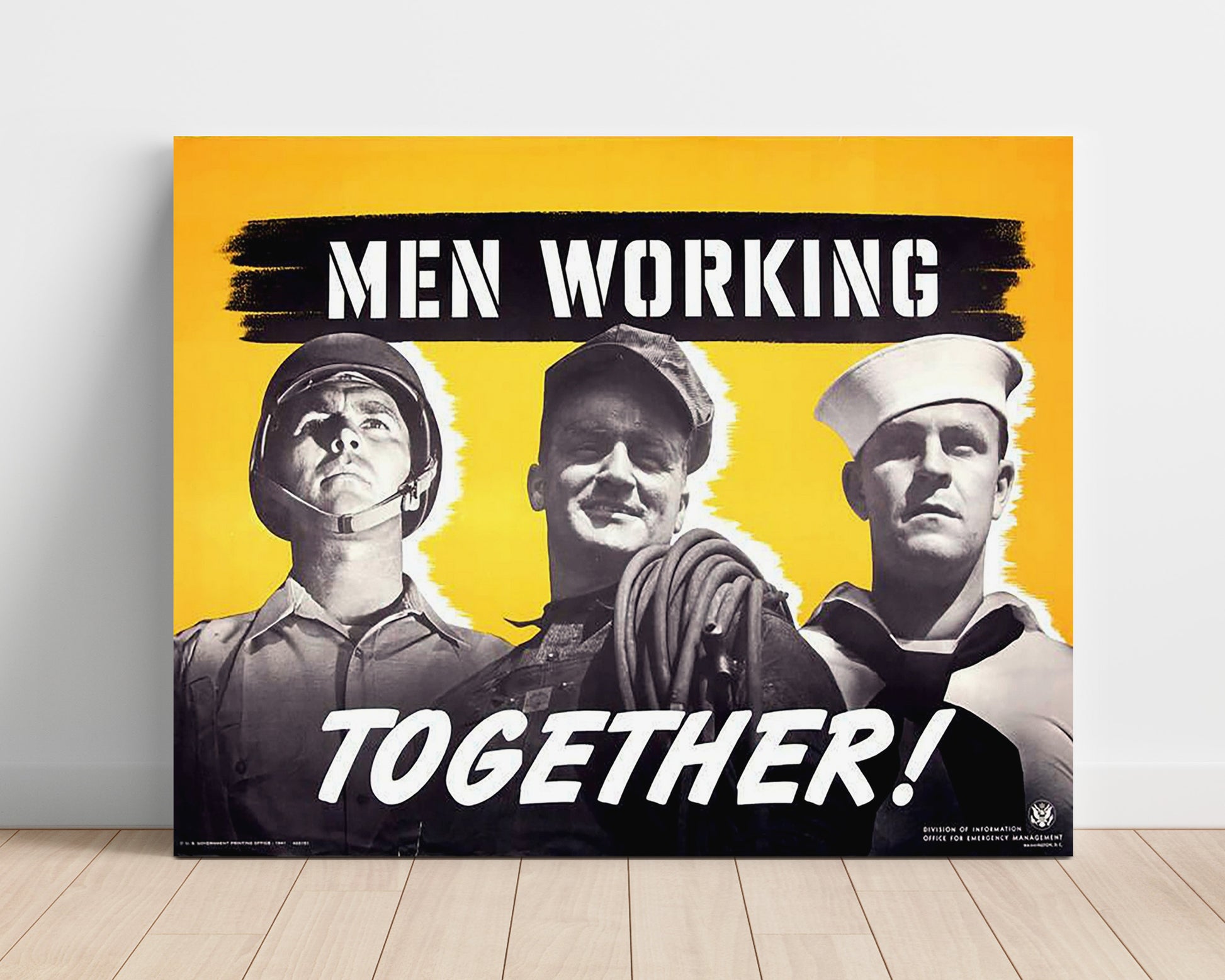 Working - United Front war poster wall art 16x20 Unframed Print