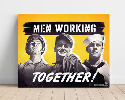 Vintage War Poster Unframed- Work Warning - Crash Course