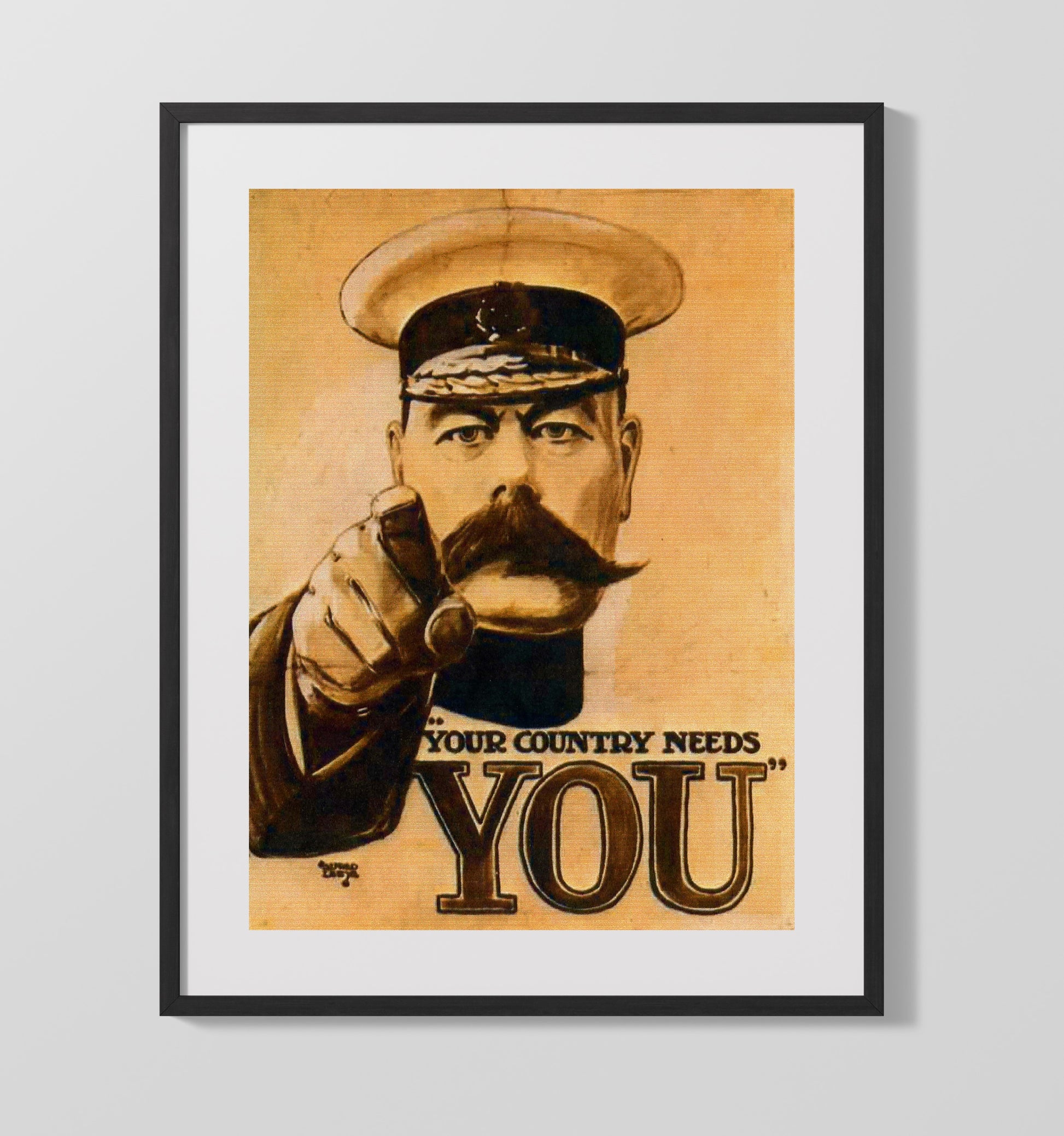 Your Country Needs You World War I war poster wall art 16x20 Gallery Frame