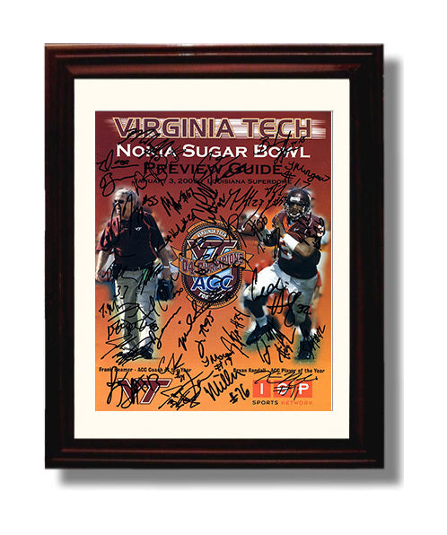 Virginia Tech Autograph Print - 2005 Sugar Bowl Team - Hokie Pride