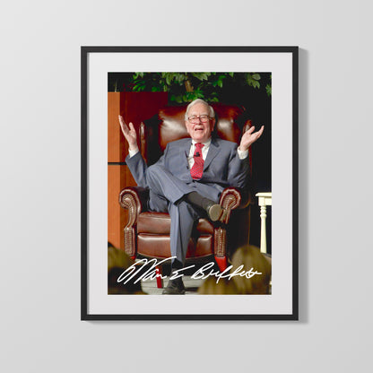 History Poster Print: Warren Buffet Autograph Promo Print - vintageframedprints.com