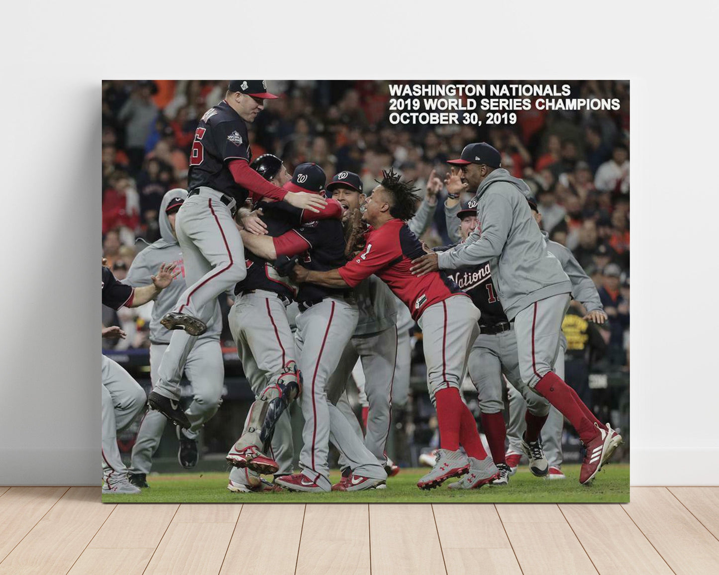 Washington Nationals Autograph Poster - 2016 Team Celebration - Shower Party